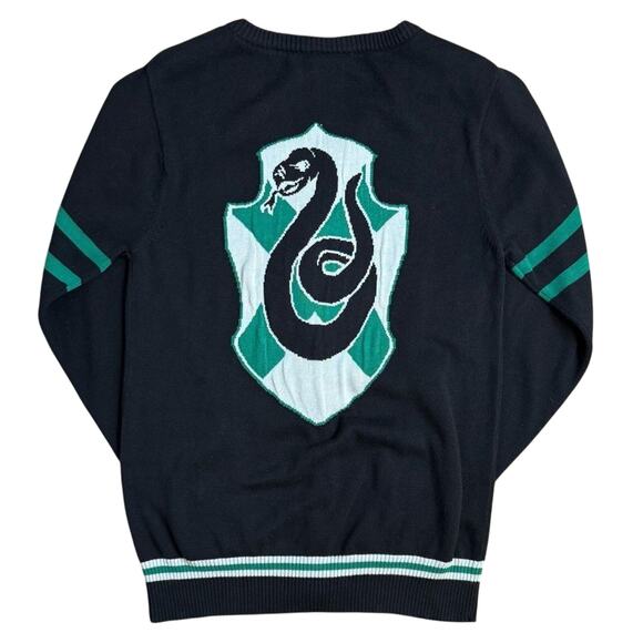 Wizarding World Harry Potter Slytherin Hogwarts Costume Sweater BLK Unisex Small - Picture 2 of 9